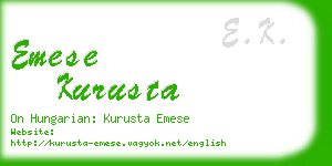 emese kurusta business card